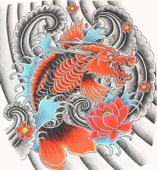 Cá chép hóa rồng. (Ảnh: pinterest.com)